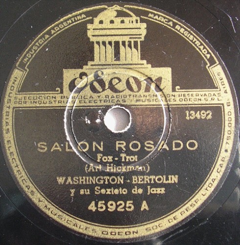 WASHINGTON BERTOLIN 78 rpm SALON ROSADO # 45925  