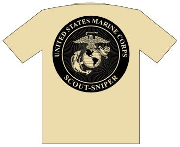 USMC MARINES ** SCOUT SNIPER ** T SHIRT ** M XL **  