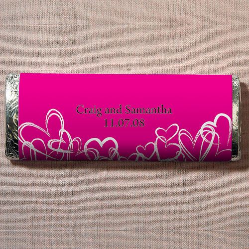 24 WEDDING PERSONAIZED MILK CHOCOLATE CANDY BAR WRAPPER 068180020492 