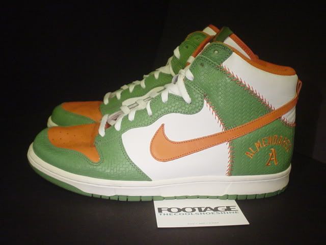 2006 Nike Dunk High UTT UNTOLD TRUTH BASEBALL ALMENDARES GREEN ORANGE 