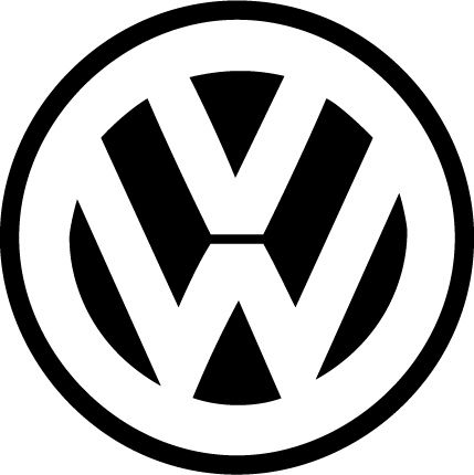 Volkswagen VW Vinyl Logo White 6 inch stripe decal  