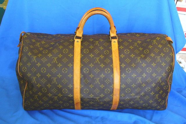 AUTHENTIC VINTAGE LOUIS VUITTON MONOGRAM CANVAS KEEPALL 60 LARGE 