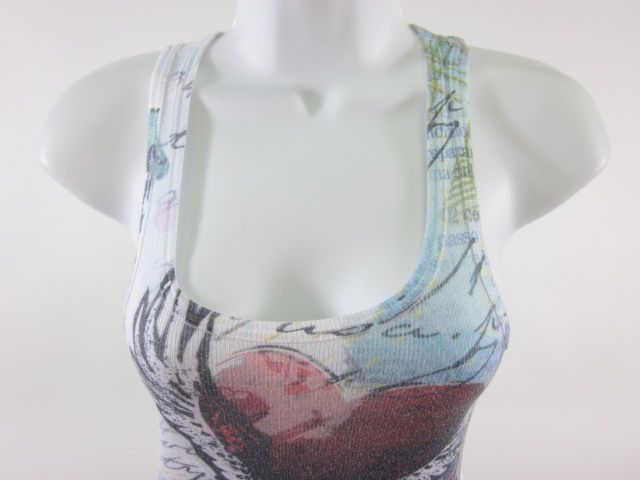 VINTAGE HAVANA Multicolored Graphic Print Tank Top Sz S  