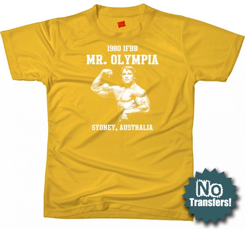 Arnold Schwarzenegger Mr Olympia New Retro Gym T shirt  