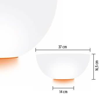   LAMPADA PARETE NORD HL FILTRO AMBRA DIFFUSORE IN VETRO + LAMPADINA