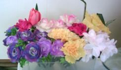 Silk Flowers & Pen Bouquet   10 Various Color & Flowers  