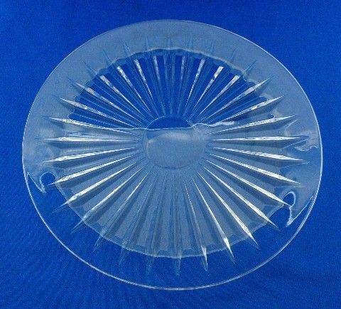 Val St Lambert Cut Glass Salver Flat Plate  