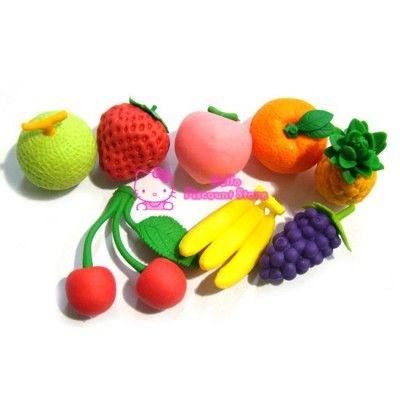 Iwako Food Japanese Erasers Fruits Eraser Set ( 8 PCS)  