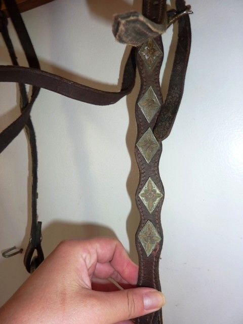 Used Western Horse Bridle Set Leather Saddle Tack w Bit n Reins 