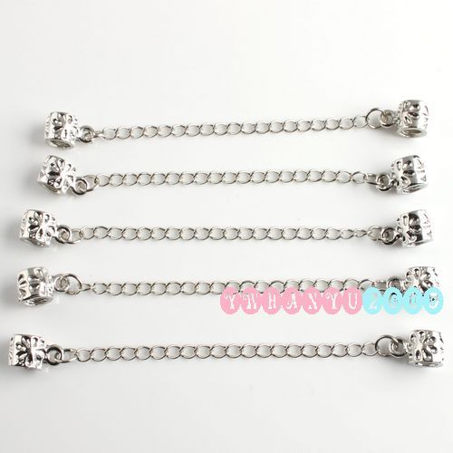 6x SP Safety Chain For Charms Beads Bracelets P48  