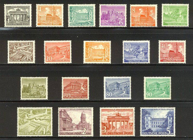 GERMANY #9N42 60 Mint NH   1949 Buildings Set  