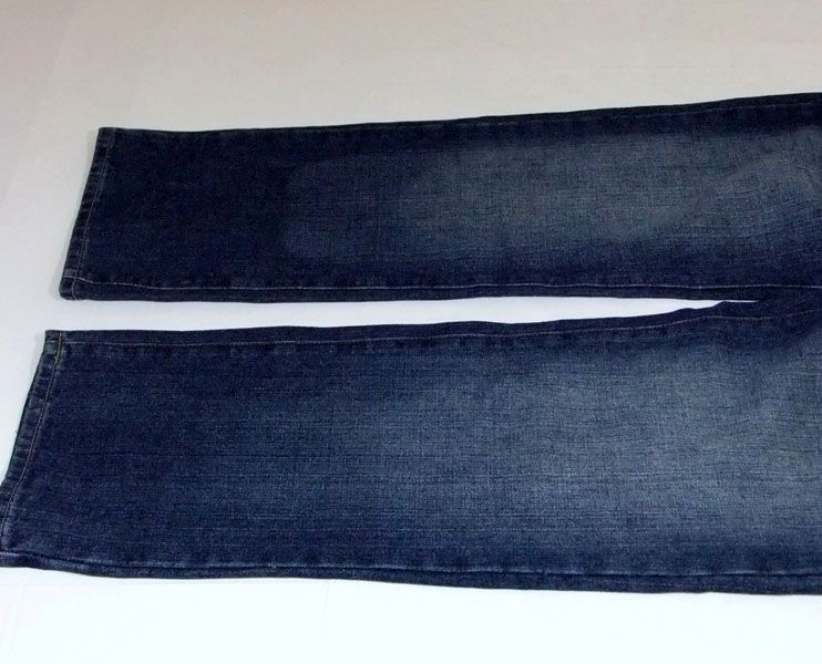 Men Jinzu Blue Jeans w/ Orange Stitching Urban 34x32  