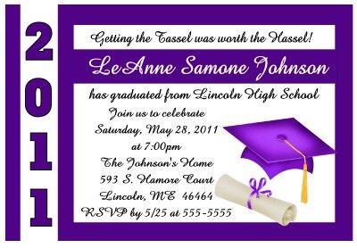 GRADUATION INVITATIONS ANNOUNCEMENTS Red & Black  