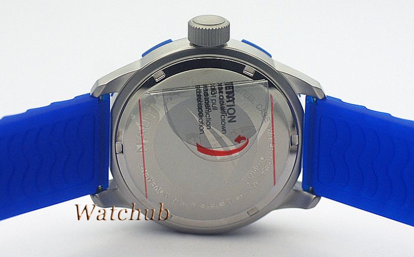   NAUTICA MEN SOUTH BEACH JELLY NSR 100 BLUE SILICONE STRAP WATCH  