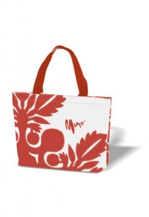 Hawaiian Large Tote Beach Bag ~ MAMO ULU RED ON THE GO  