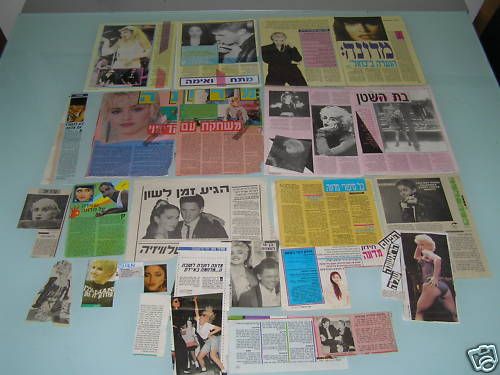 20+ MADONNA~ Israeli 1980s Magazine Clippings+Articles  