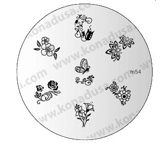 KONAD nail art IMAGE PLATE M 54+STAMPER  