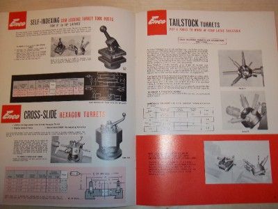 Vtg Enco Mfg Catalog~Lathe Turrets/Magnetic Base Tools  