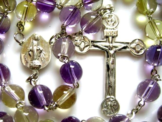 Sterling 925 Silver Natural Ametrine / Trystin ROSARY  