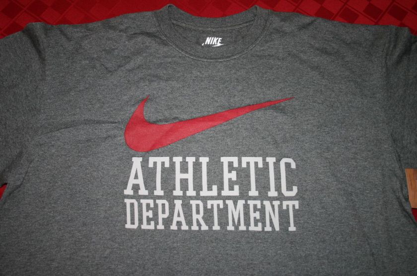 MENS NIKE SWOOSH ATHLETIC DEPT SHIRT XL DARK GRAY NWT  