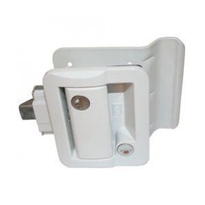 Fastec 43610 09 Exterior White Travel Trailer Lockset  