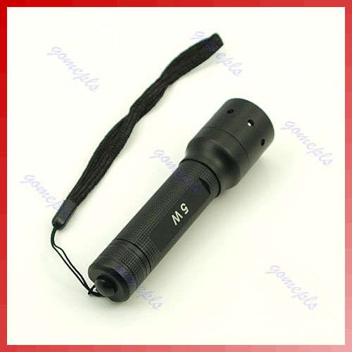 Adjustable Zoom Focus AA LED Flashlight Camping 5W BLK  