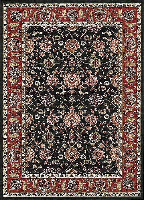 Royalty Black Floral Traditional Area Rug ALL SIZES  