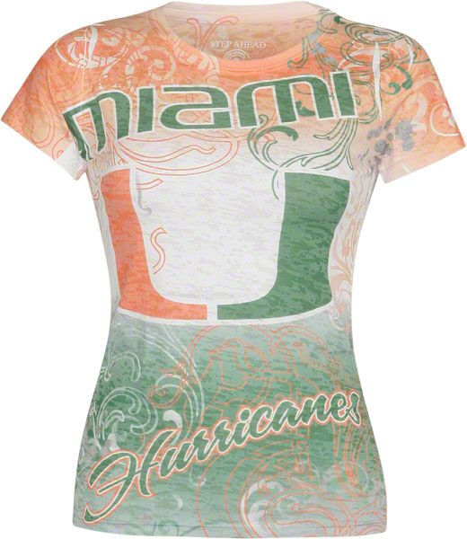 Miami Hurricanes Womens Sublimation Burnout T Shirt  