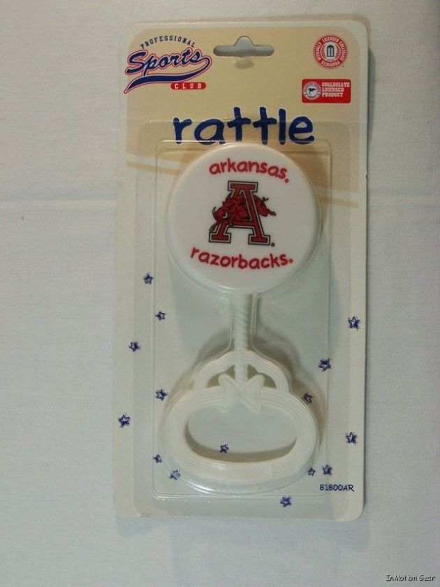 NCAA Arkansas Razorbacks Infant Baby Rattle Toy  