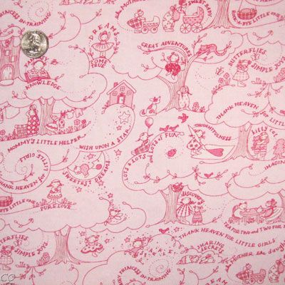 Free Spirit Baby Girl Toiles Pink Main Print Fat Quarter Jone Hallmark 
