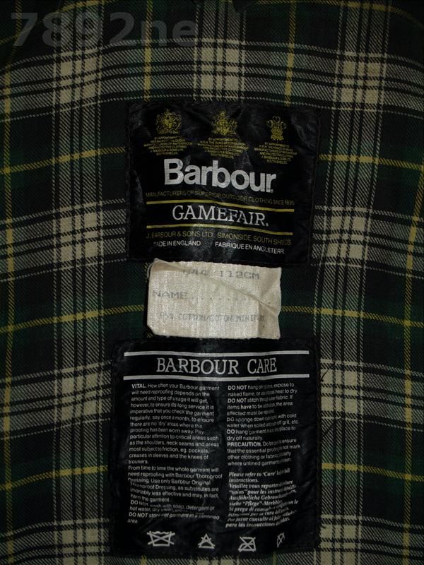 Barbour GAMEFAIR (C44/112CM) GREEN 80s  