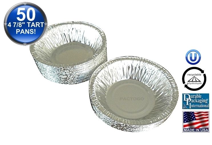 Foil Tart Pan 1 1/4 Deep 50/PK   Disposable Aluminum Mini Pie 