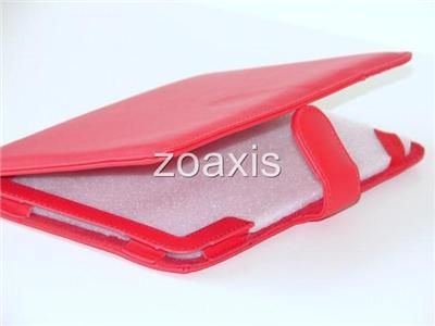 Red Leather Case Cover for  Nook 3G WiFi  