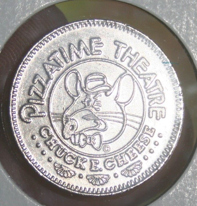 RARE 1978 NICKEL CHUCK E CHEESE TOKEN SHOWBIZ PIZZA PLACE COLLECTIBLE 