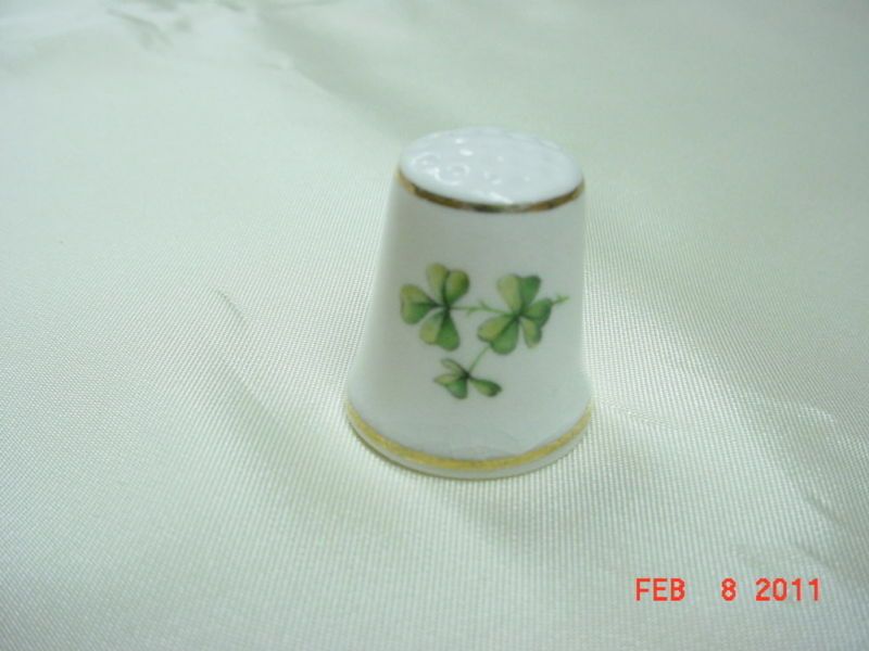 Royal Tara Irish China Thimble Shamrocks  