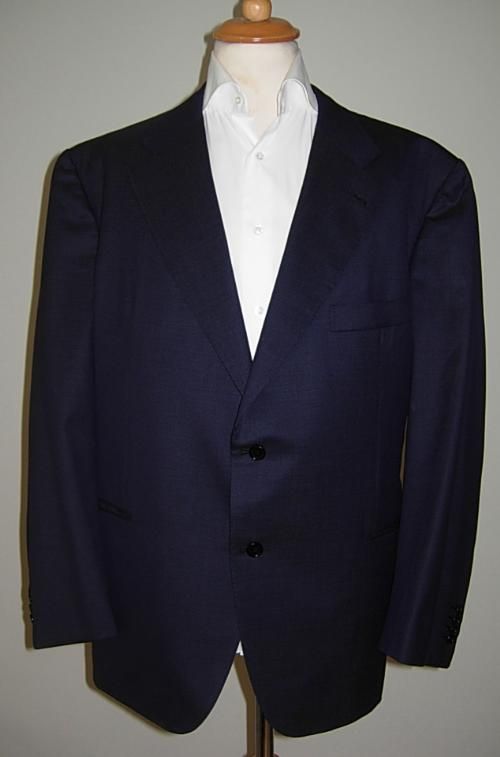 KITON NAPOLI SUIT BLANC BLU 180 S 54 R (64 R EU) NWT   