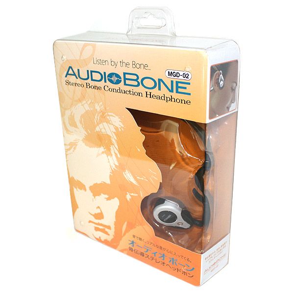 NEW AUDIO BONE CONDUCTION HEADPHONES HEARING AID BLACK  