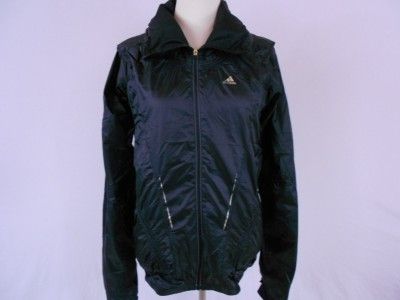   85 ClimaProof Womens Medium M Track Jacket Top Running Rain Black Gold