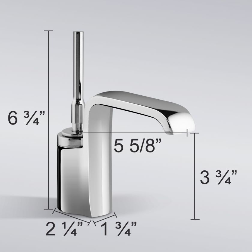 Euro Modern Bathroom Vanity Sink Lavatory Faucet Chrome 19 Long Hot 