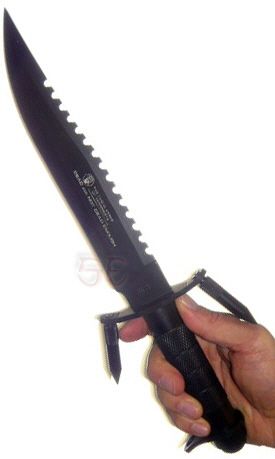   Knife Blackmaster w Grappling Hook Pins Counter Terrorism Sawback Buck