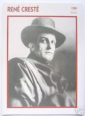 RENE CRESTE   ACTOR BIO CARD MINT  