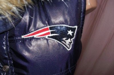 NWT Victorias Secret PINK NEW ENGLAND PATRIOTS Fur Trim BLING Ski 