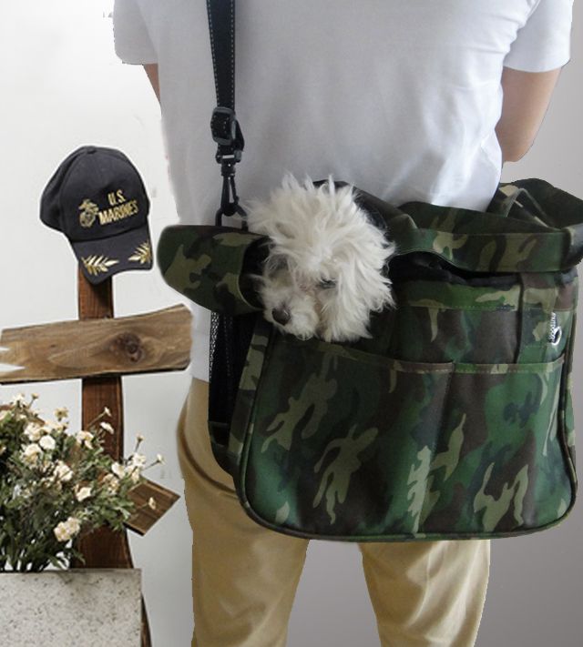   Dog Cat Travel Carrier Canvas Camouflage Shoulder Bag pb0005  