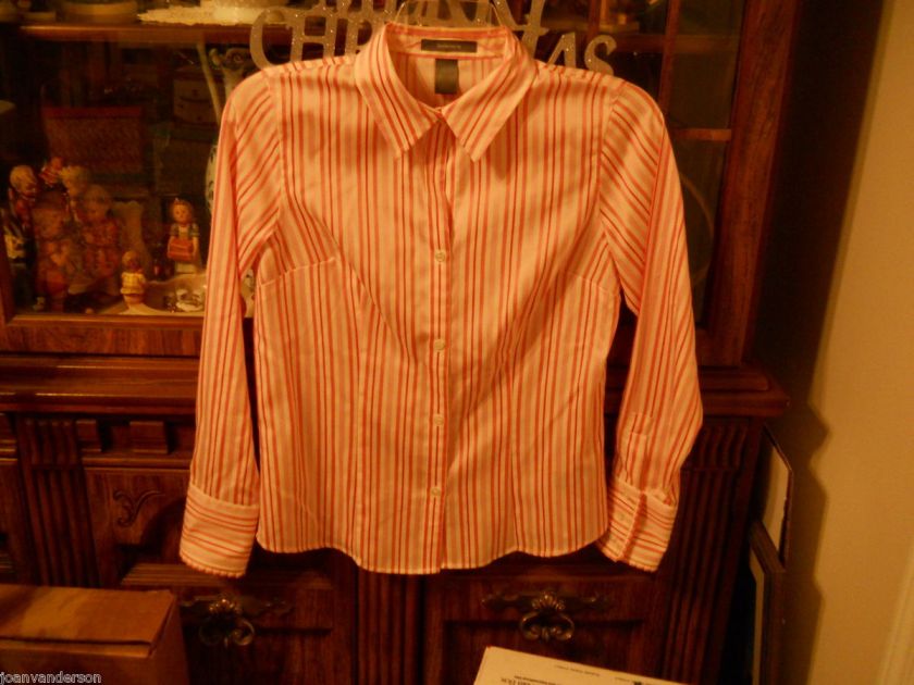 NWOT LIZ CLAIBORNE SIZ 6 LONG SLEEVES, STRIPES, VARYING SHADES OF 