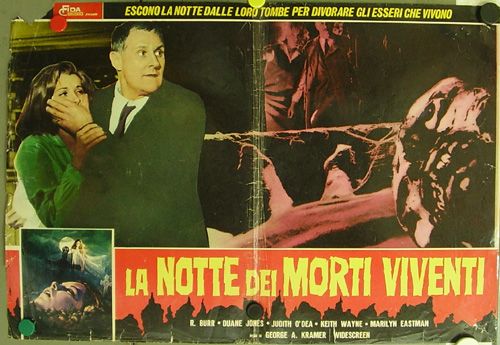 dl06 NIGHT OF THE LIVING DEAD ROMERO orig POSTER ITA C  