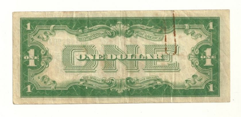 1934 $ 1 dollar small silver certificate dated 1934 plate block b 