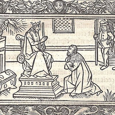 1515 SOLOMON  ECCLESIASTES  post incunable woodcut leaf  