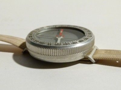 WORKING Vintage SILVA Sweden Wrist Compass USA Pat #6  