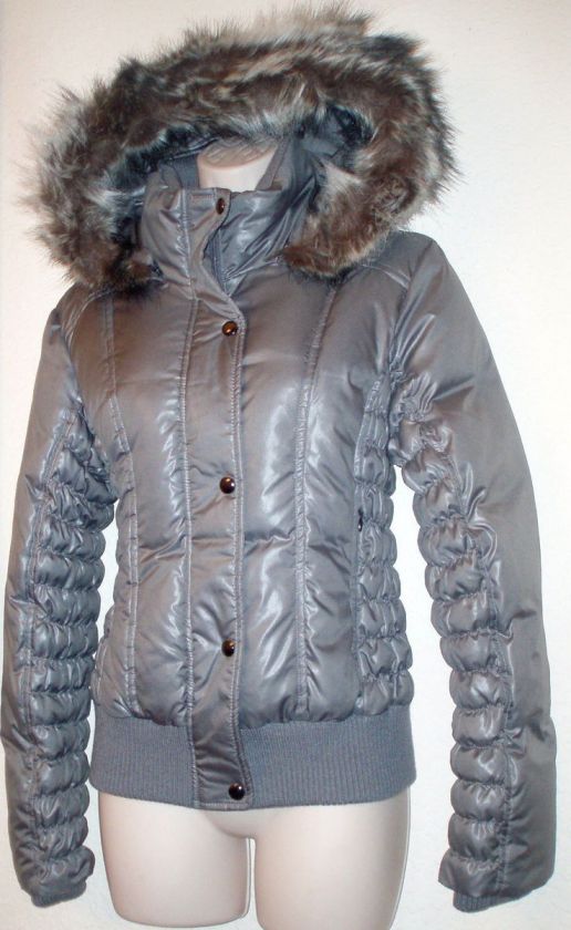 VICTORIAS SECRET FAUX FUR TRIM PUFFER JACKET M $138  