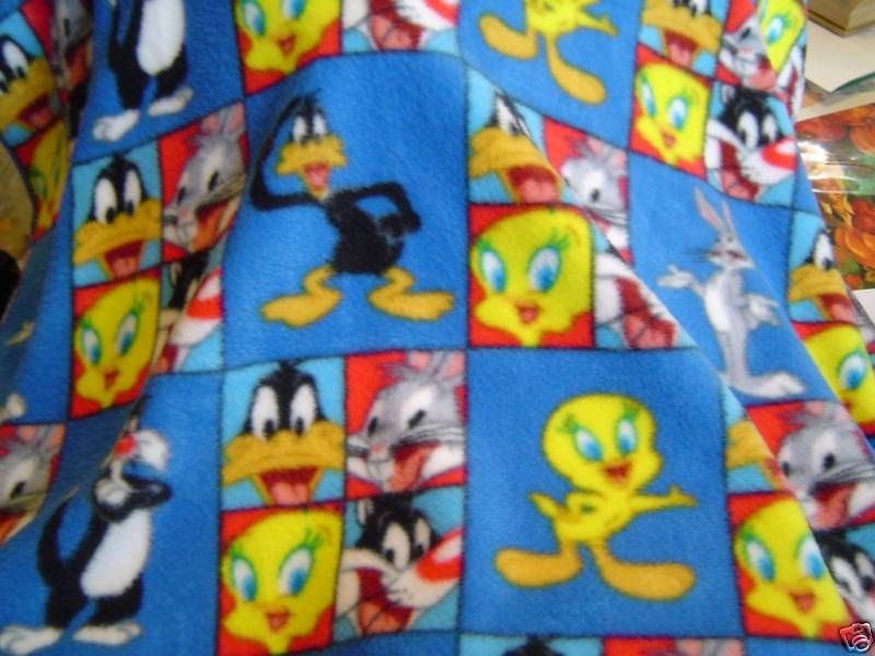 BUGS BUNNY TWEETY BIRD SYLVESTER FLEECE BABY BLANKET  